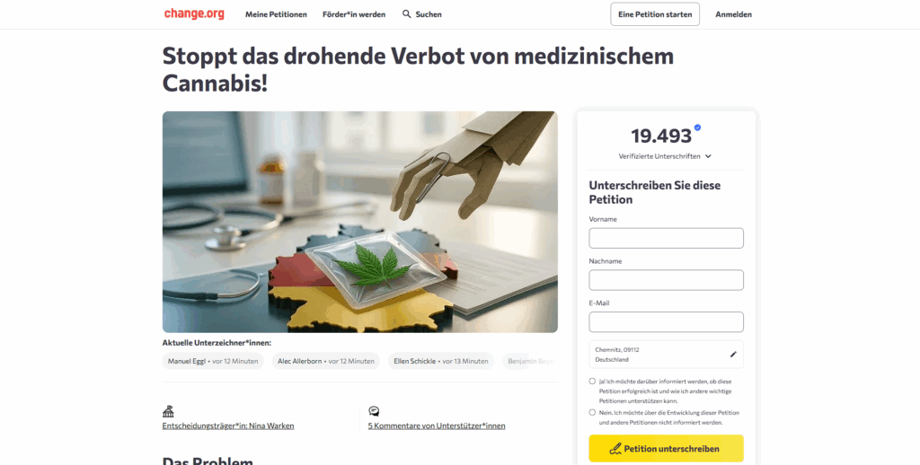 Stoppt das Verbot für Telemedizin mit medizinischen Cannabis